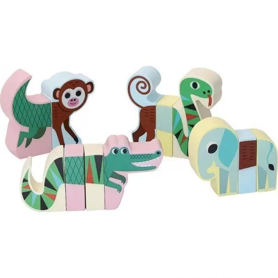 Set 4 animale magnetice din lemn Jungla Set 4 animale magnetice din lemn Jungla