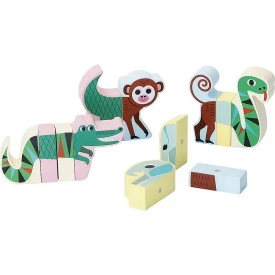 Set 4 animale magnetice din lemn Jungla Set 4 animale magnetice din lemn Jungla