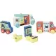 Set 4 vehicule magnetice din lemn