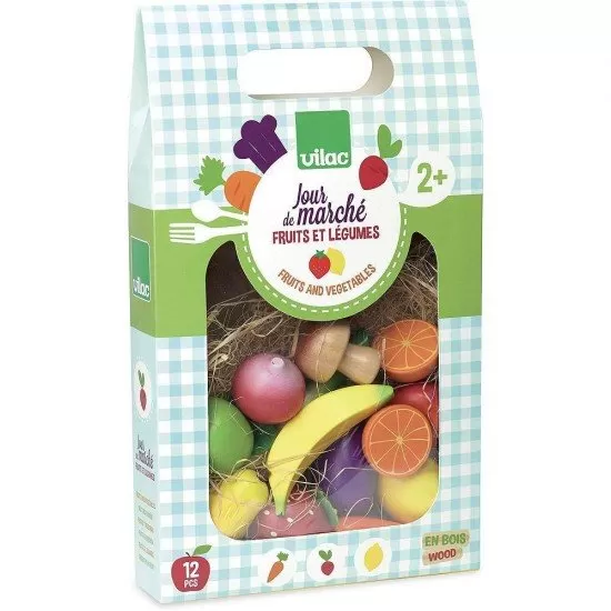 Set fructe si legume din lemn Vilac Set fructe si legume din lemn Vilac