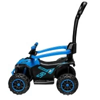 Masinuta fara pedale ATV 2 in 1 cu maner Albastru