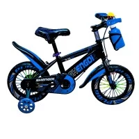 Bicicleta copii 12 inch cu sticla pentru apa, Albastru