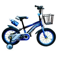 Bicicleta copii 12 inch cu cosulet, albastru