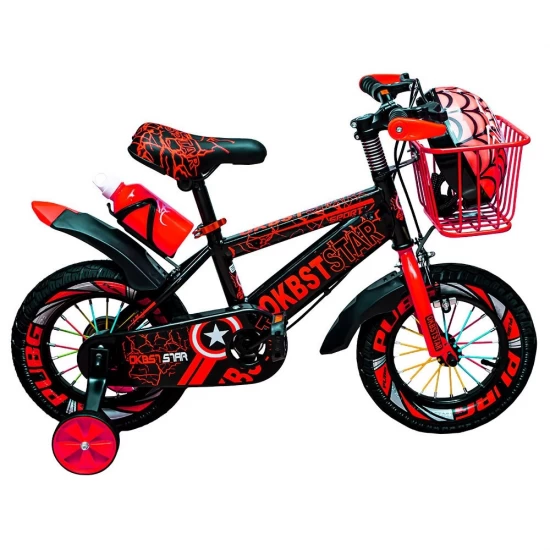 Bicicleta copii 14 inch cu cosulet metalic rosu Bicicleta copii 14 inch cu cosulet metalic rosu