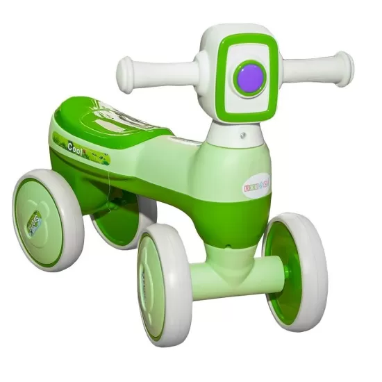 Bicicleta fara pedale cu 4 roti - Verde Bicicleta fara pedale cu 4 roti - Verde