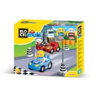 Set cuburi constructie Blocki Mubi Pit Stop 19 piese