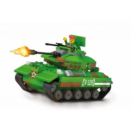 Set cuburi constructie Blocki My Army Tanc, 253 piese Set cuburi constructie Blocki My Army Tanc, 253 piese