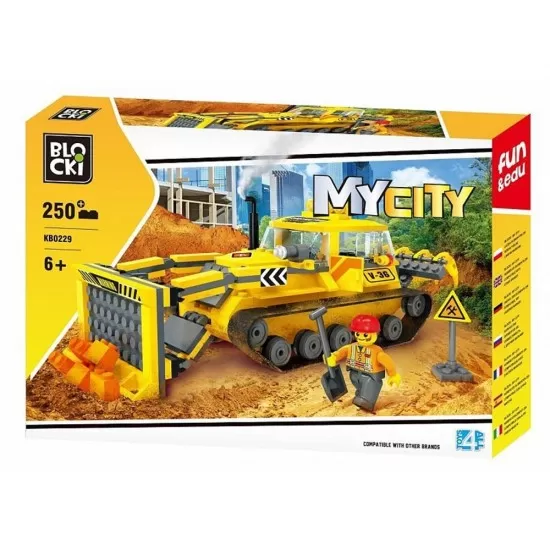 Set constructie Blocki My City - Buldozer 250 piese Set constructie Blocki My City - Buldozer 250 piese