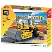 Set de constructie Blocki My City, Masina cu cilindru asfaltare, 115 piese