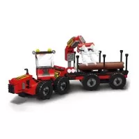 Set cuburi constructie Blocki My Farm - Camion forestier 241 piese