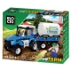 Set cuburi constructie Blocki My Farm, Tractor cu cisterna, 170 piese