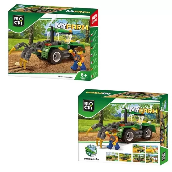 Set cuburi constructie Blocki My Farm - Tractor cu plug Set cuburi constructie Blocki My Farm - Tractor cu plug