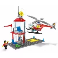 Set cuburi constructie Blocki My Fire Brigade Platforma pompieri 129 piese