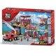 Set cuburi constructie Blocki My Fire - Statia de pompieri, 881 piese Set cuburi constructie Blocki My Fire - Statia de pompieri, 881 piese