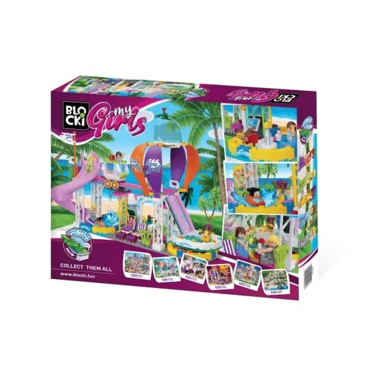 Set cuburi constructie Blocki My Girls - Aqua Park 343 piese Set cuburi constructie Blocki My Girls - Aqua Park 343 piese