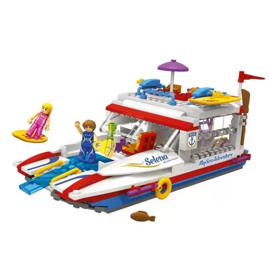 Set cuburi constructie Blocki My Girls - Aventura pe mare