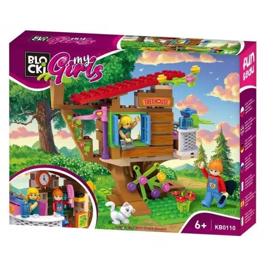 Set cuburi constructie Blocki My Girls - Casa din copac Set cuburi constructie Blocki My Girls - Casa din copac