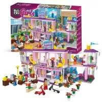 Set cuburi constructie Blocki My Girls 713 piese - Centru comercial