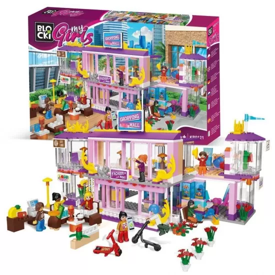 Set cuburi constructie Blocki My Girls 713 piese - Centru comercial Set cuburi constructie Blocki My Girls 713 piese - Centru comercial