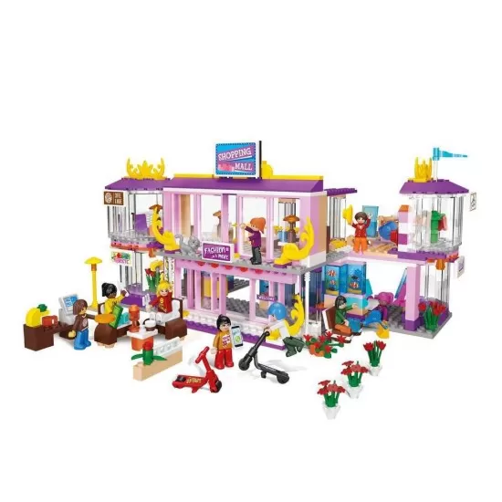 Set cuburi constructie Blocki My Girls 713 piese - Centru comercial Set cuburi constructie Blocki My Girls 713 piese - Centru comercial