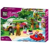 Set cuburi constructie Blocki My Girls - Rulota camping