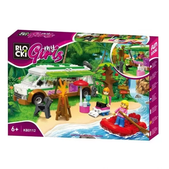Set cuburi constructie Blocki My Girls - Rulota camping Set cuburi constructie Blocki My Girls - Rulota camping