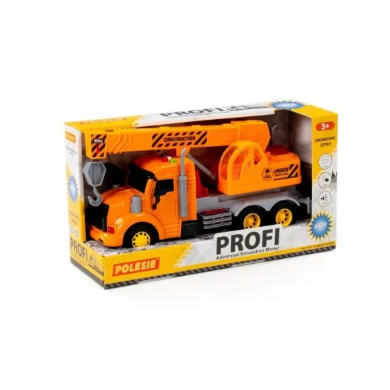 Camion constructii cu macara, lumina si sunet Polesie Camion constructii cu macara, lumina si sunet Polesie
