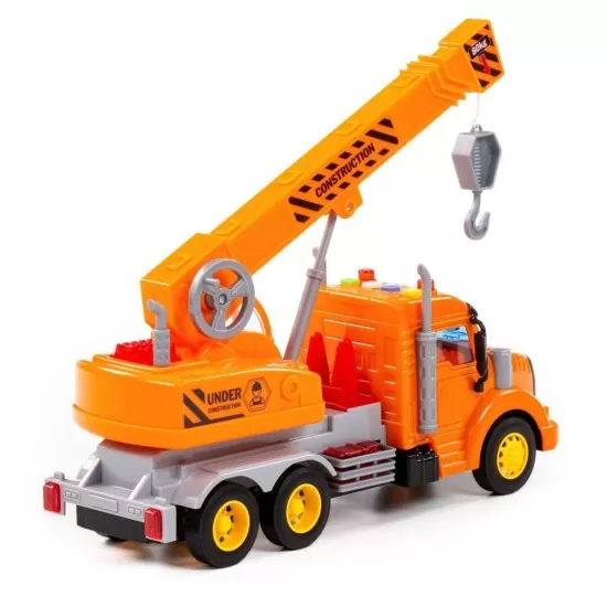 Camion constructii cu macara, lumina si sunet Polesie Camion constructii cu macara, lumina si sunet Polesie