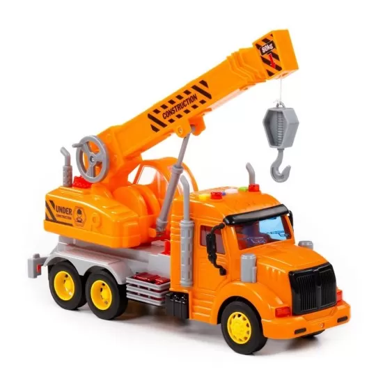 Camion constructii cu macara, lumina si sunet Polesie Camion constructii cu macara, lumina si sunet Polesie