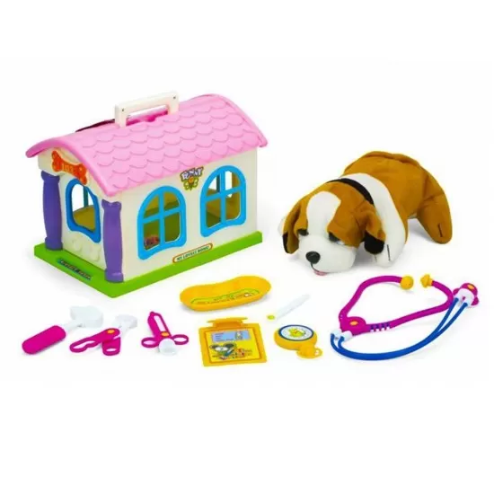 Catelus cu cusca si accesorii doctor Catelus cu cusca si accesorii doctor