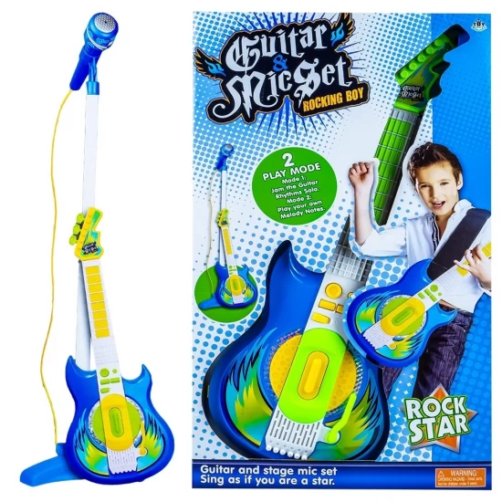 Chitara cu microfon pentru copii Rock Star Chitara cu microfon pentru copii Rock Star