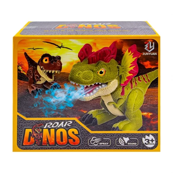 Jucarie interactiva dinozaur cu sunete, lumini, miscare, aburi Jucarie interactiva dinozaur cu sunete, lumini, miscare, aburi