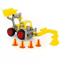 Excavator cu incarcator ConsTruck, 38x16x22 cm, Polesie