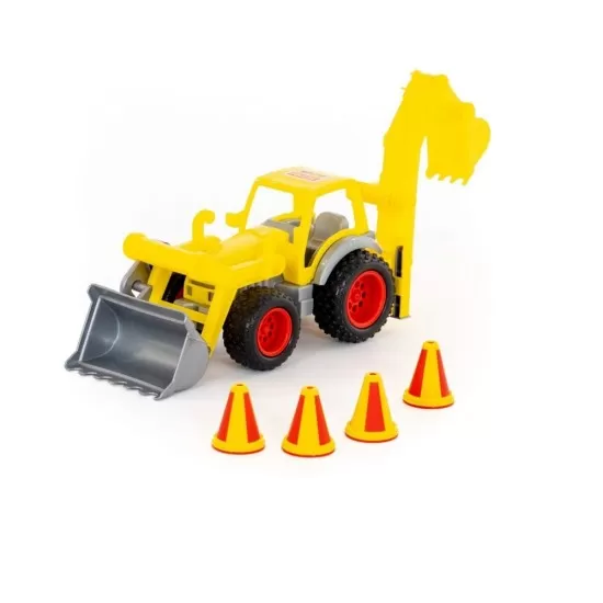 Excavator cu incarcator ConsTruck, 38x16x22 cm, Polesie Excavator cu incarcator ConsTruck, 38x16x22 cm, Polesie