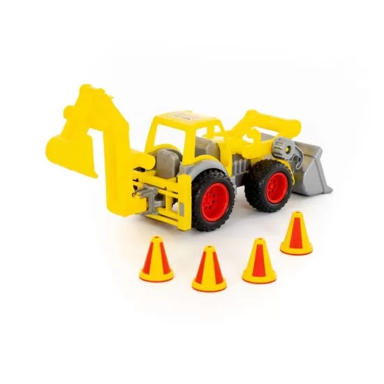 Excavator cu incarcator ConsTruck, 38x16x22 cm, Polesie Excavator cu incarcator ConsTruck, 38x16x22 cm, Polesie