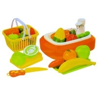 Set de joaca fructe/legume pretaiate cu accesorii