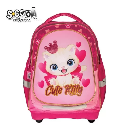 Ghiozdan anatomic pentru scoala Cute Kitty S-COOL Ghiozdan anatomic pentru scoala Cute Kitty S-COOL
