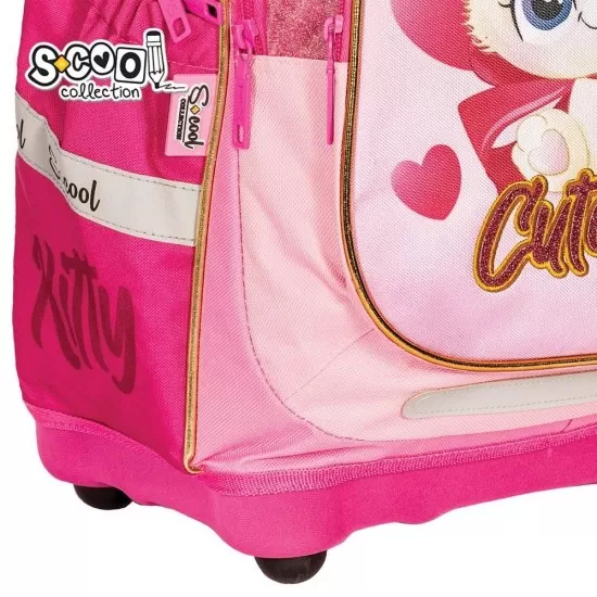 Ghiozdan anatomic pentru scoala Cute Kitty S-COOL Ghiozdan anatomic pentru scoala Cute Kitty S-COOL