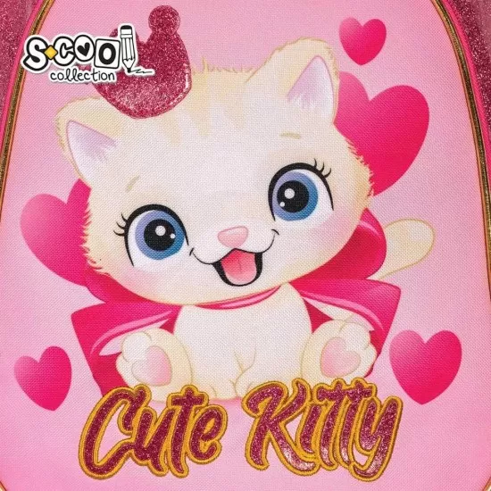 Ghiozdan anatomic pentru scoala Cute Kitty S-COOL Ghiozdan anatomic pentru scoala Cute Kitty S-COOL