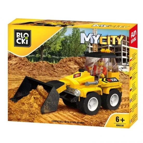 Set cuburi constructie Blocki My City - Mini Buldozer Set cuburi constructie Blocki My City - Mini Buldozer
