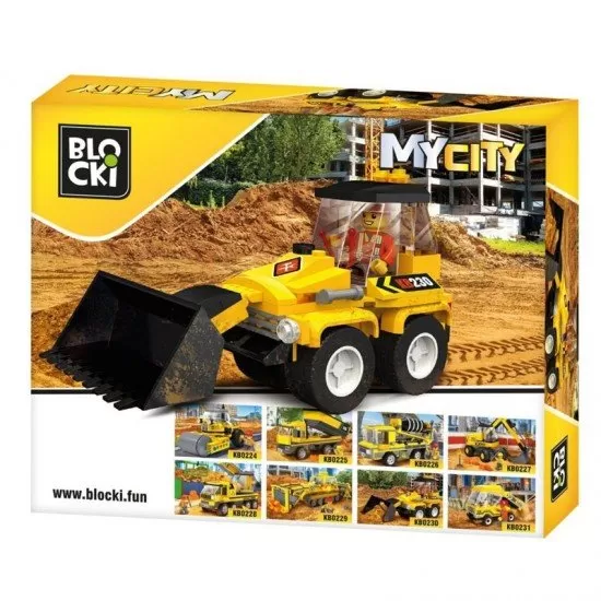 Set cuburi constructie Blocki My City - Mini Buldozer Set cuburi constructie Blocki My City - Mini Buldozer