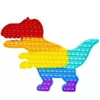 Jucarie senzoriala antistres Pop It Dinozaur curcubeu