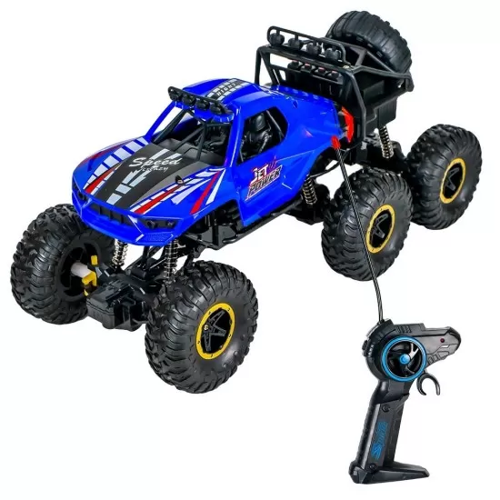 Jeep cu RC si 6 roti Drive Climbing, albastru Jeep cu RC si 6 roti Drive Climbing, albastru