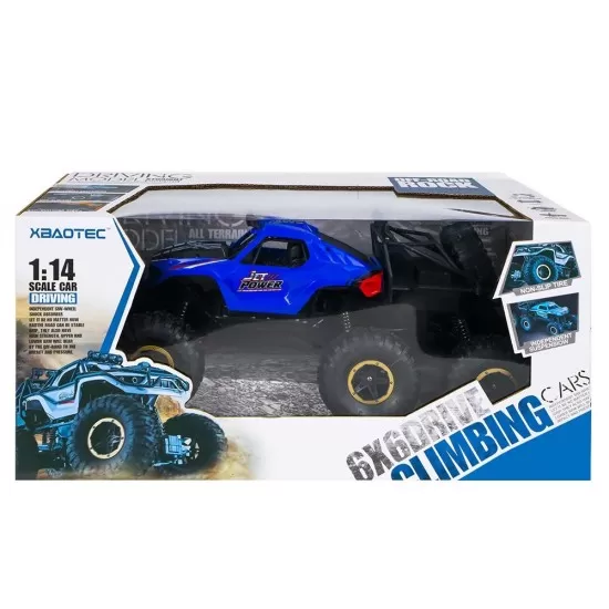 Jeep cu RC si 6 roti Drive Climbing, albastru Jeep cu RC si 6 roti Drive Climbing, albastru