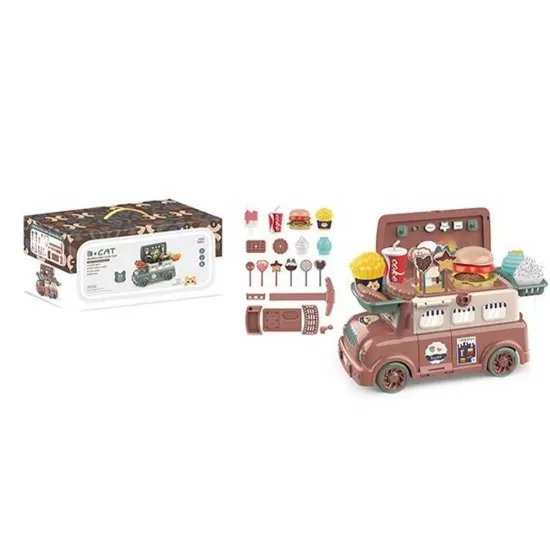 Jucarie microbuz Street Food cu accesorii Jucarie microbuz Street Food cu accesorii