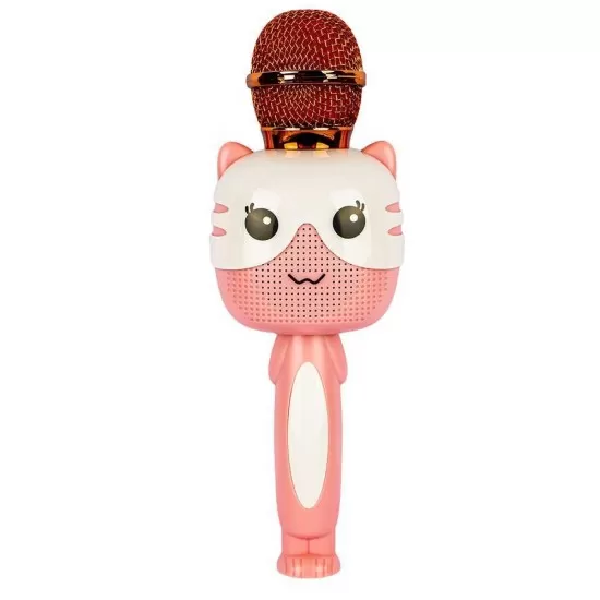 Microfon karaoke cu bluetooth Pisica roz Microfon karaoke cu bluetooth Pisica roz
