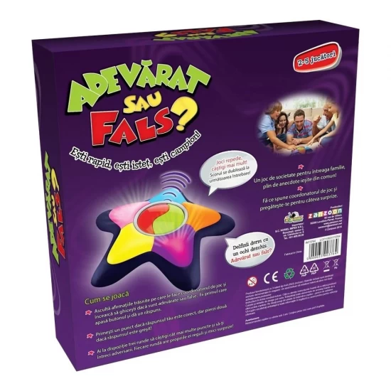 Joc de societate - Adevarat sau fals Joc de societate - Adevarat sau fals