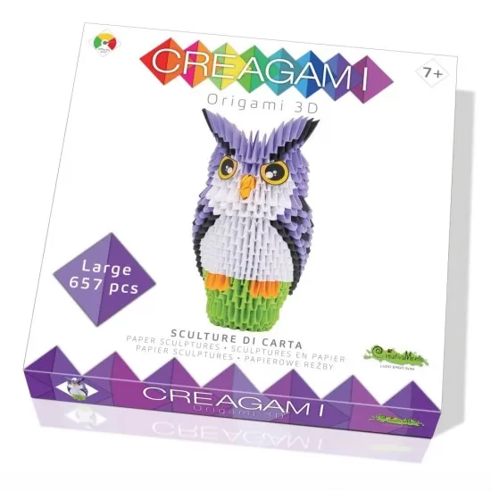 Origami 3D Creagami - Bufnita, 657 piese Origami 3D Creagami - Bufnita, 657 piese