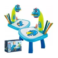 Proiector cu masuta pentru desen, albastru