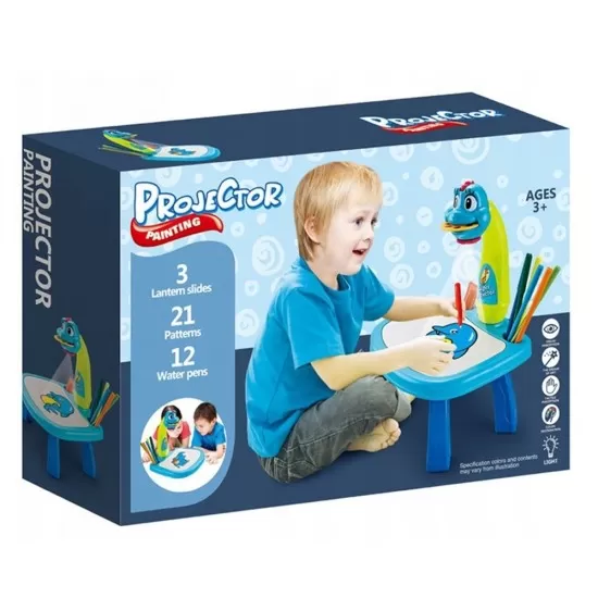 Proiector cu masuta pentru desen, albastru Proiector cu masuta pentru desen, albastru